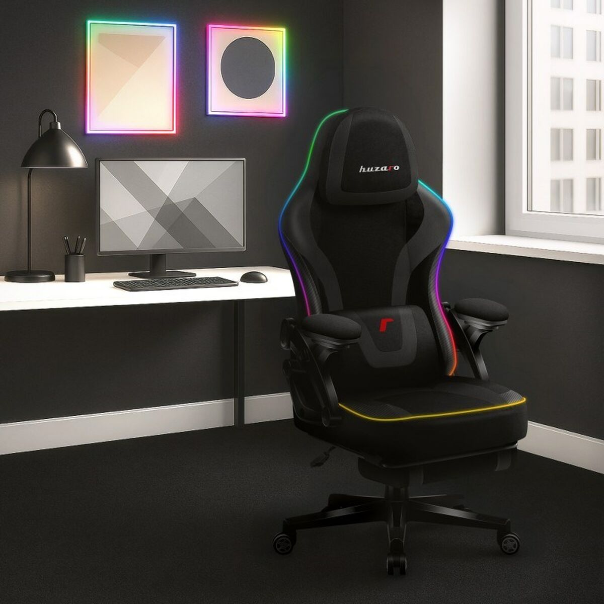Silla Gaming Huzaro HZ-FORCE 4.6 RGB BLACK MESH