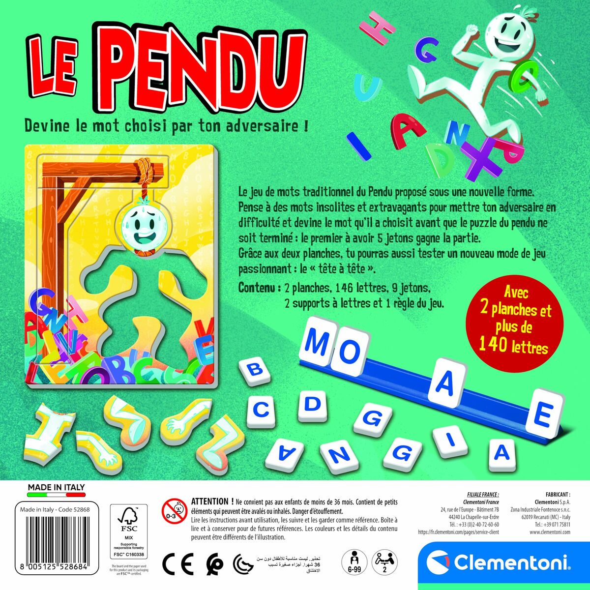 Juego de Mesa Clementoni Le pendu