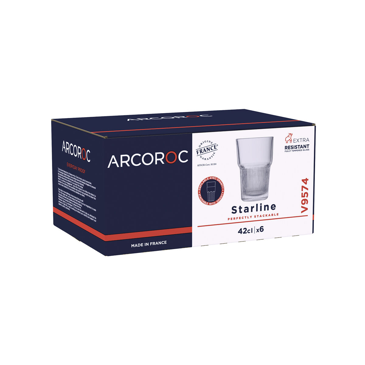 Vaso Arcoroc Starline Transparente Vidrio 420 ml (6 Unidades)