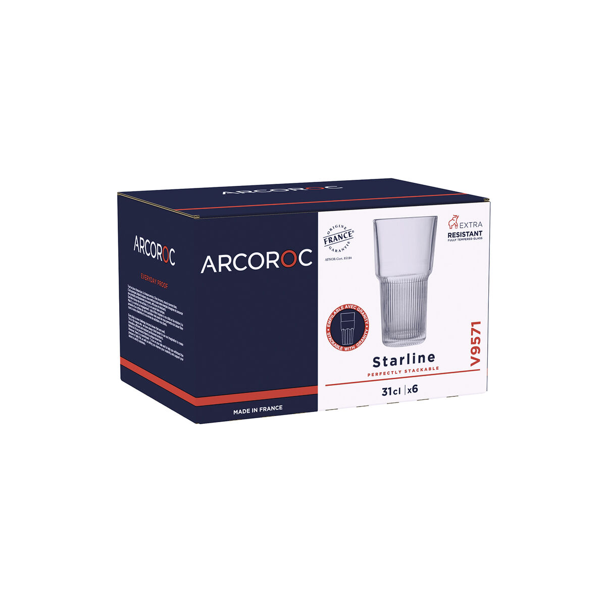 Vaso Arcoroc Starline Transparente Vidrio 310 ml (6 Unidades)
