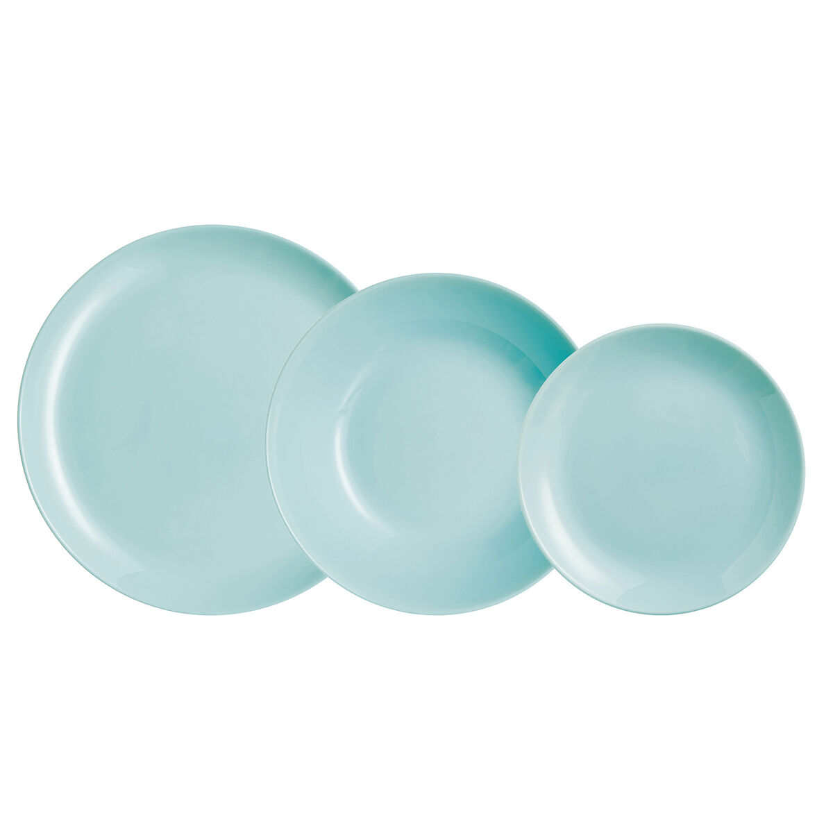 Vajilla Luminarc Diwali Turquesa Turquesa Vidrio 18 Piezas