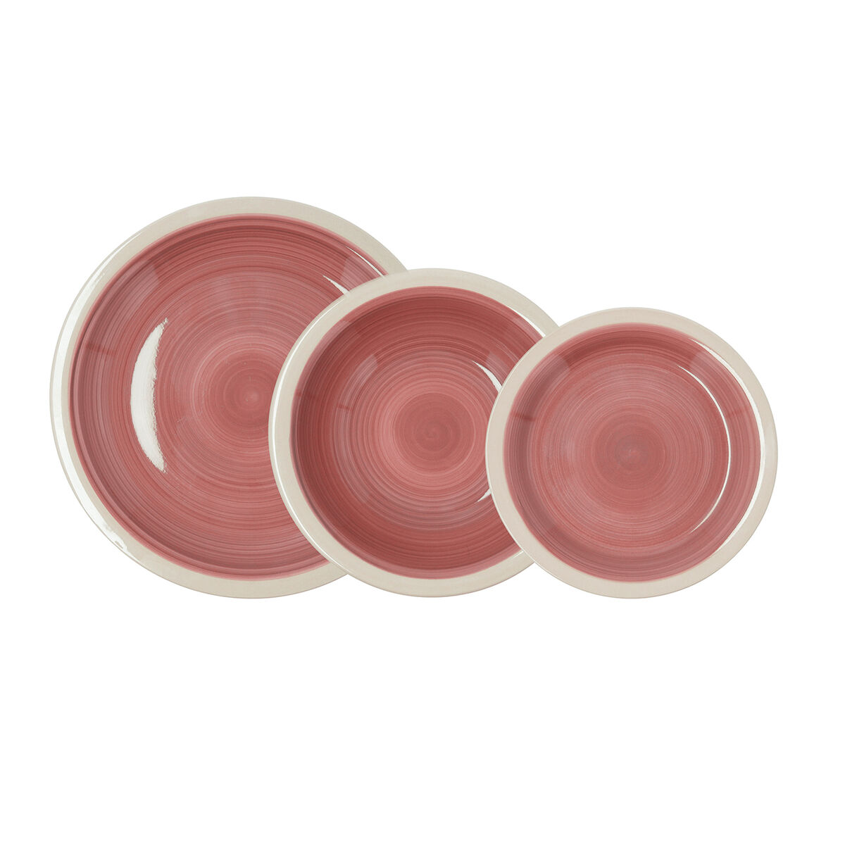 Vajilla Quid Calypso Rojo Cerámica 18 Piezas