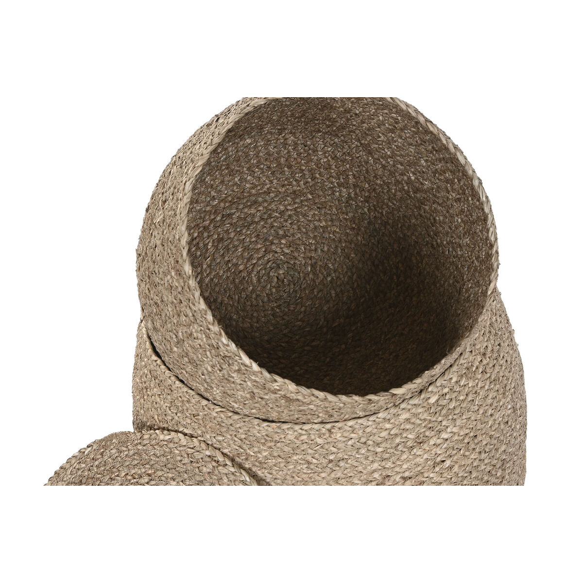 Juego de Cestas Home ESPRIT Natural Hierba marina (2 Piezas)