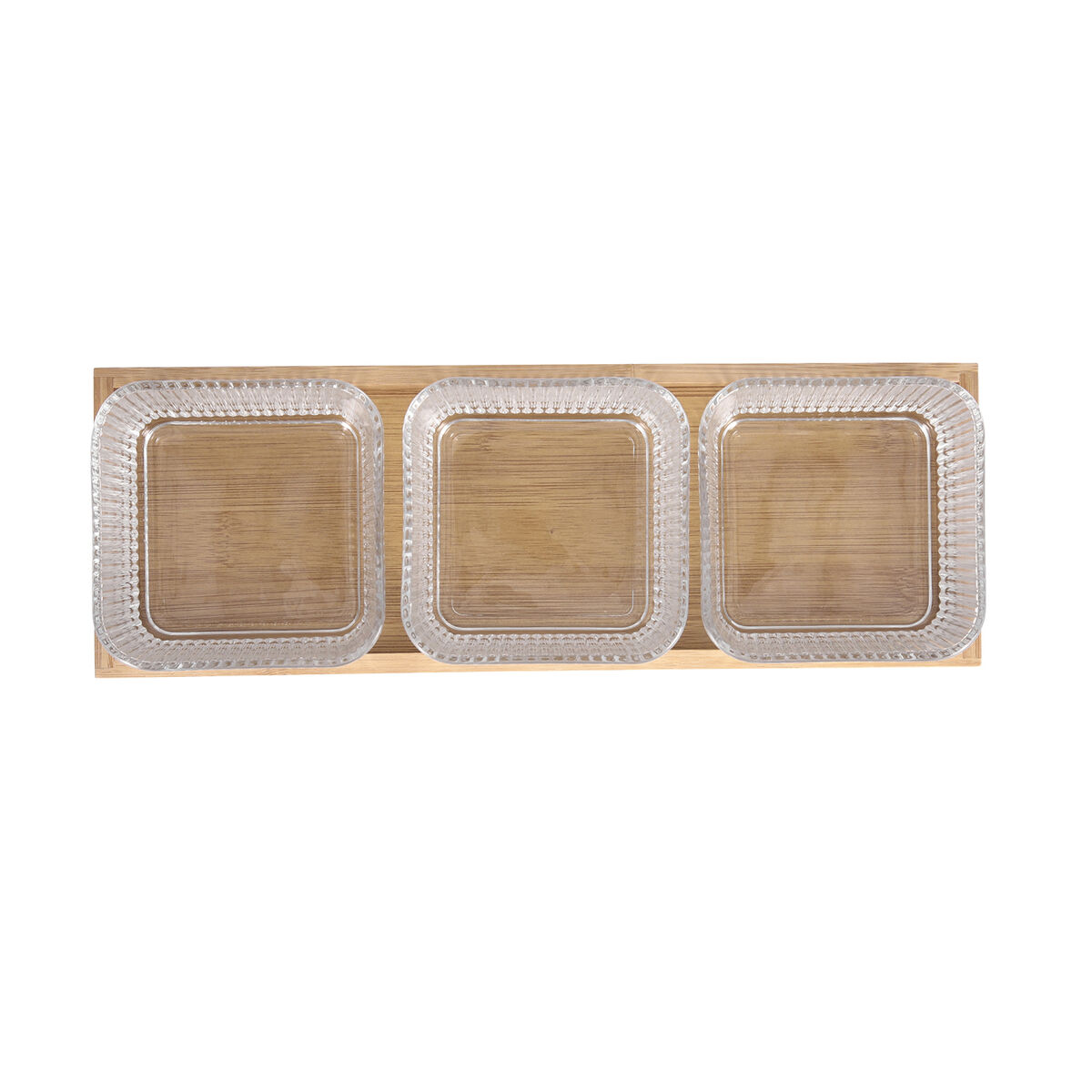 Set de Aperitivo Quid Trend Marrón Transparente Vidrio Bambú