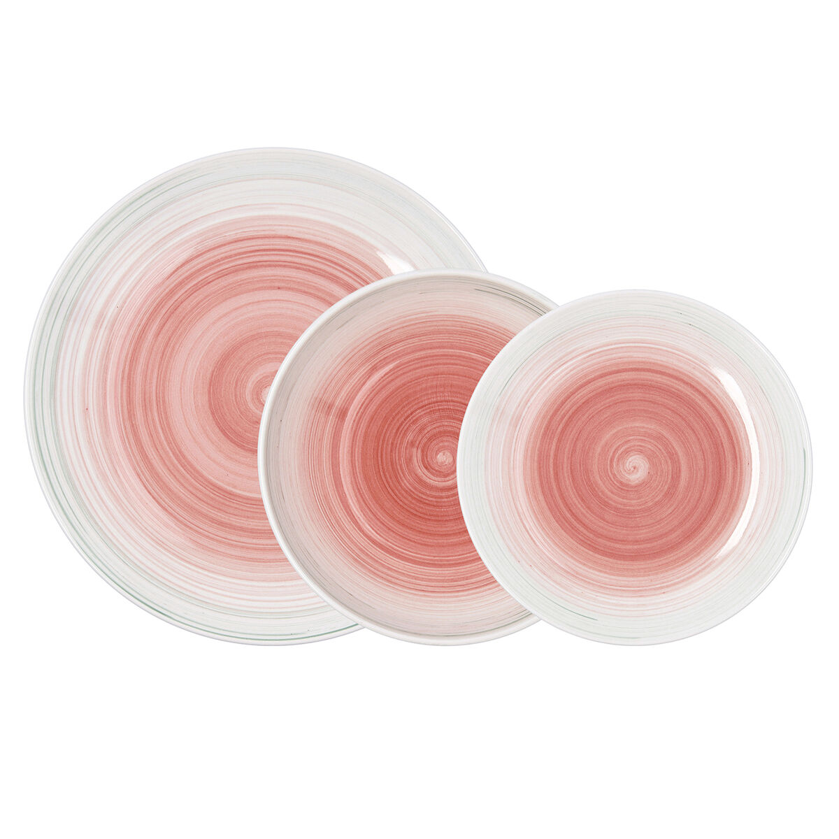 Vajilla Quid Velvet Rosa Cerámica 18 Piezas