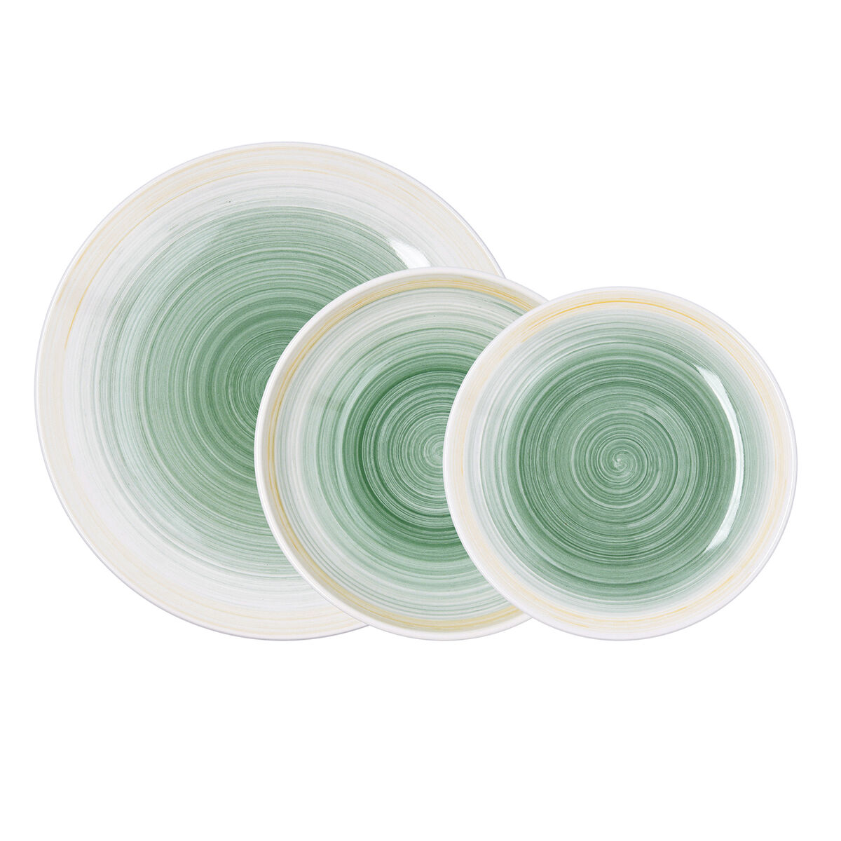 Vajilla Quid Velvet Verde Cerámica 18 Piezas