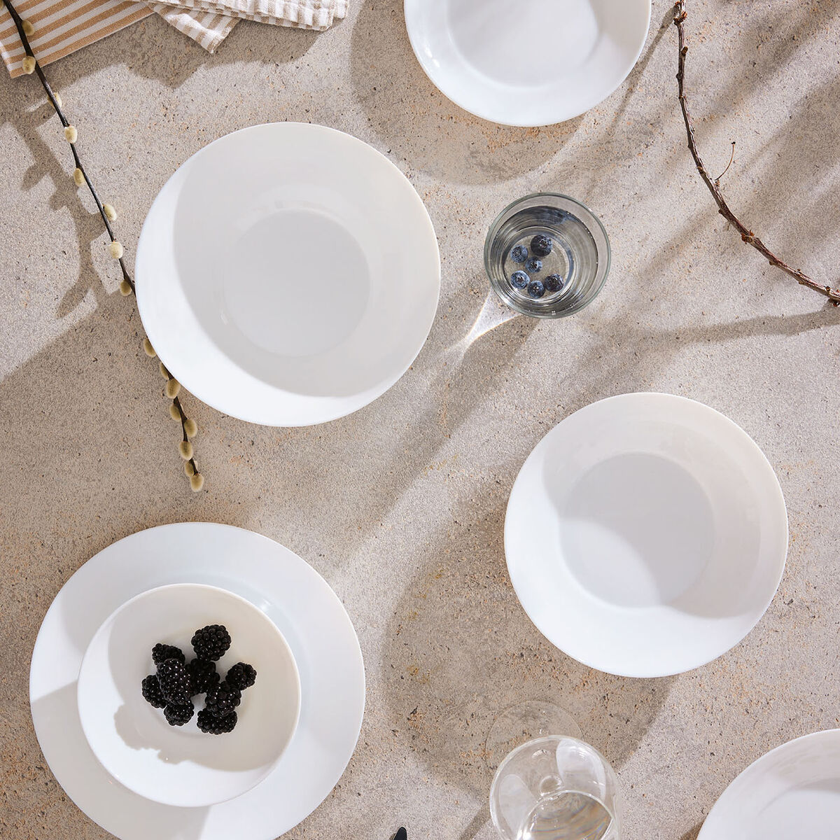 Vajilla Luminarc Apy Blanco Vidrio 18 Piezas