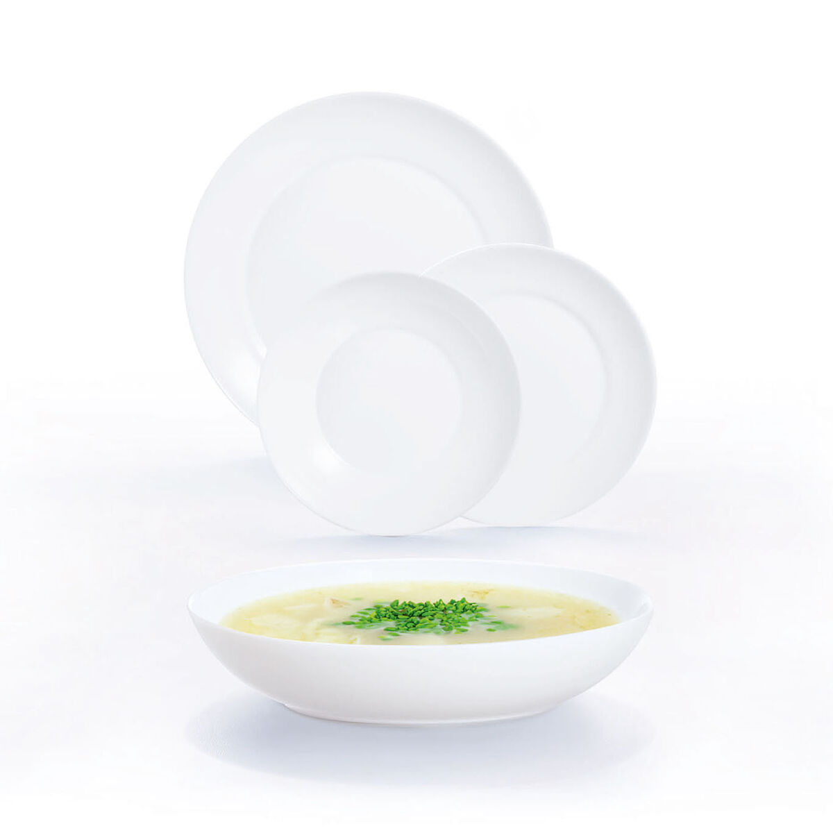 Vajilla Luminarc Apy Blanco Vidrio 18 Piezas