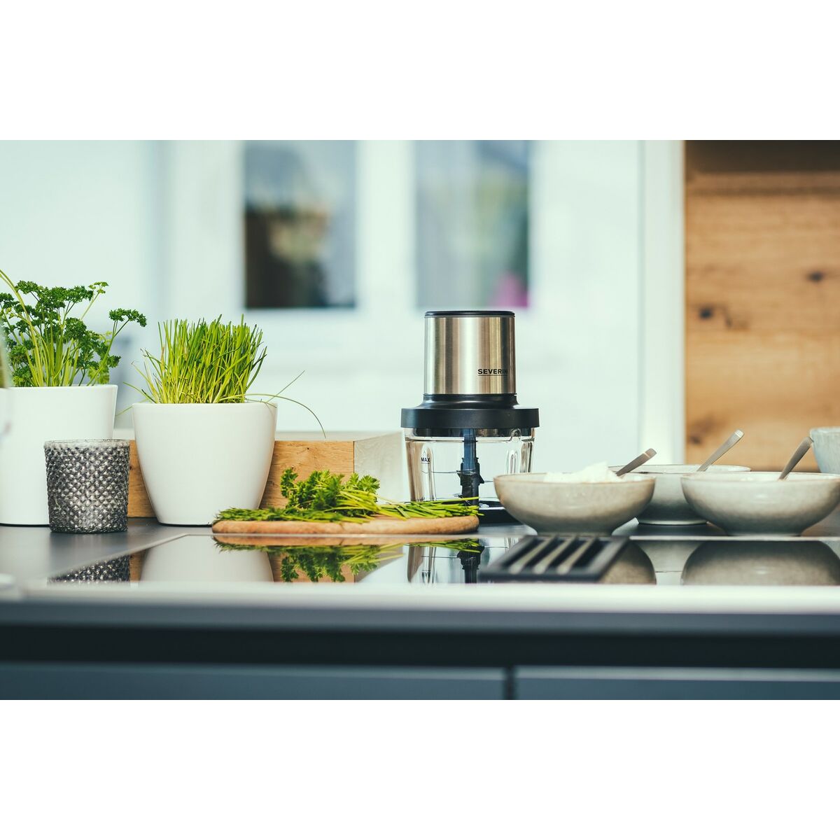Picadora Severin KM 3867 Negro Plateado Plástico 400 W 1 L