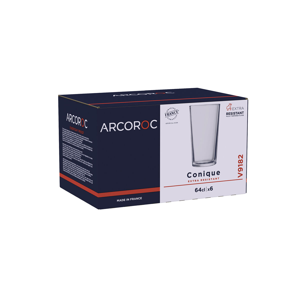 Vaso Arcoroc Conique Transparente Vidrio 640 ml (6 Unidades)