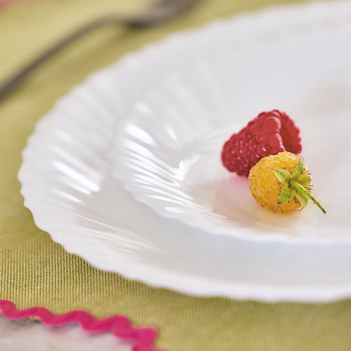 Vajilla Luminarc Feston Blanco Vidrio 18 Piezas