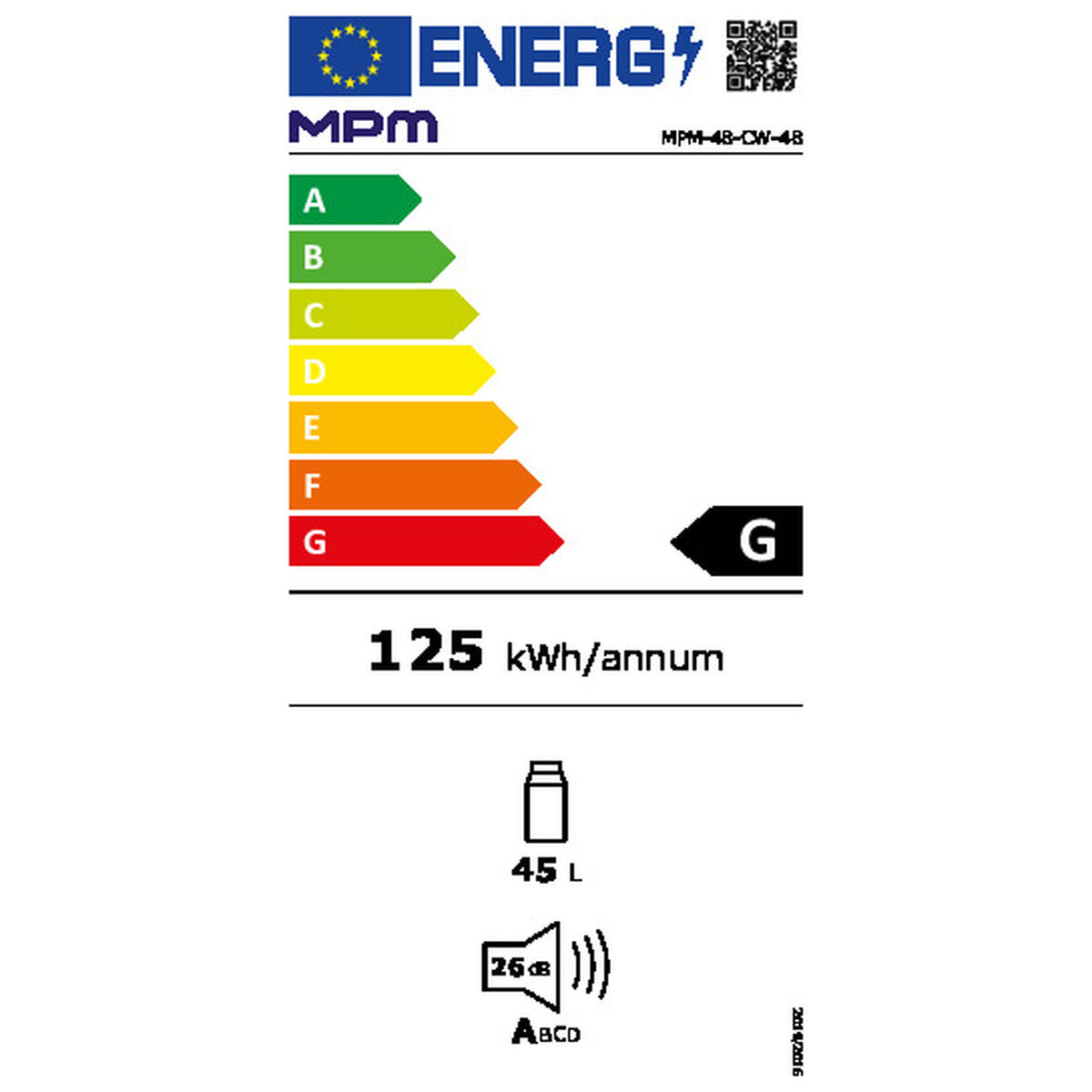 Vinoteca Mpm MPM-48-CW-48 Negro Transparente 43 x 52 x 48 cm