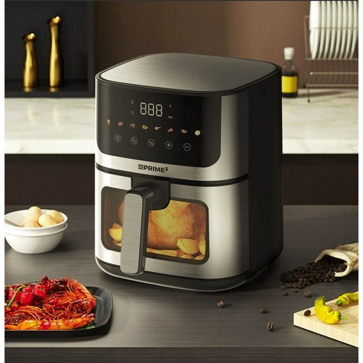 Freidora de Aire Prime3 SAF32 Negro Plateado 1400 W 4,5 L