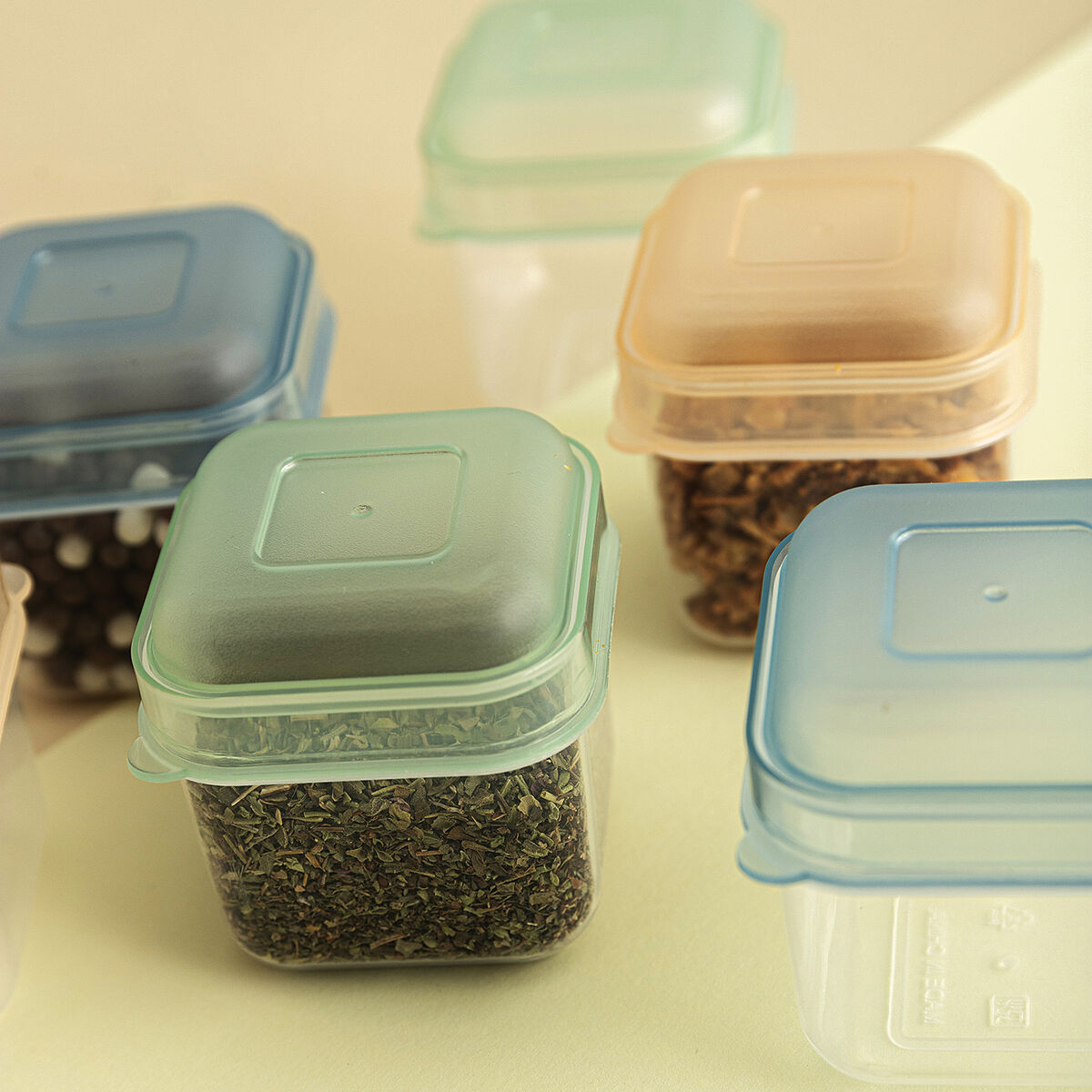 Set de Recipientes de Cocina Herméticos Apilables Quid Minimal 5 x 5 x 6 cm 6 Piezas