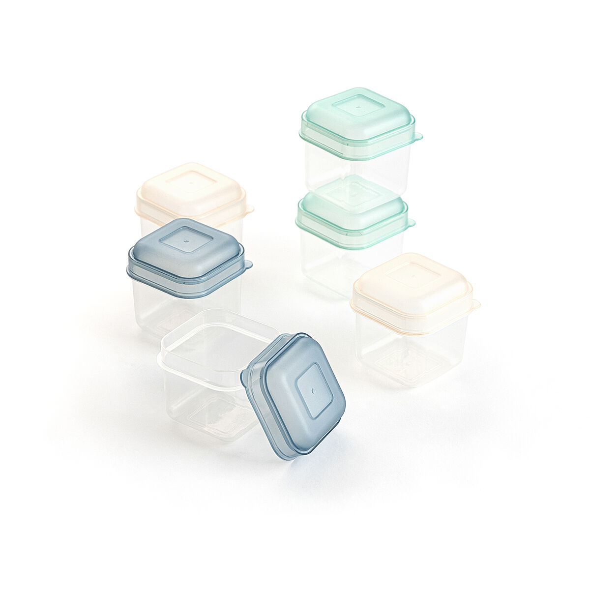 Set de Recipientes de Cocina Herméticos Apilables Quid Minimal 5 x 5 x 6 cm 6 Piezas