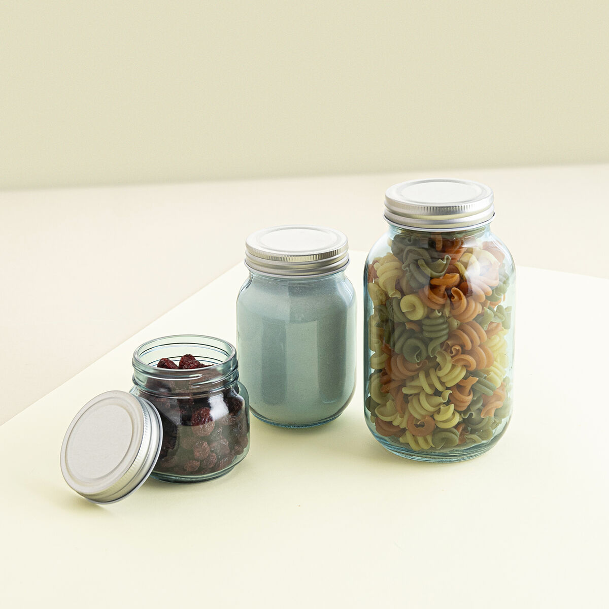 Set de Botes Quid Minimal Beige 100 ml 250 ml 450 ml 3 Piezas