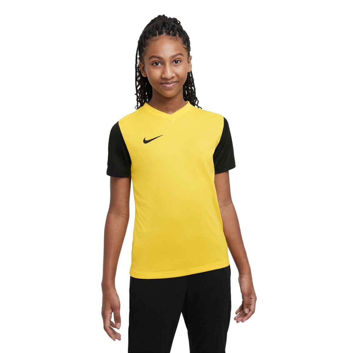 Camiseta de Manga Corta Infantil Nike TIEMPO PREMIER 2 TEE DH8389 719 Amarillo