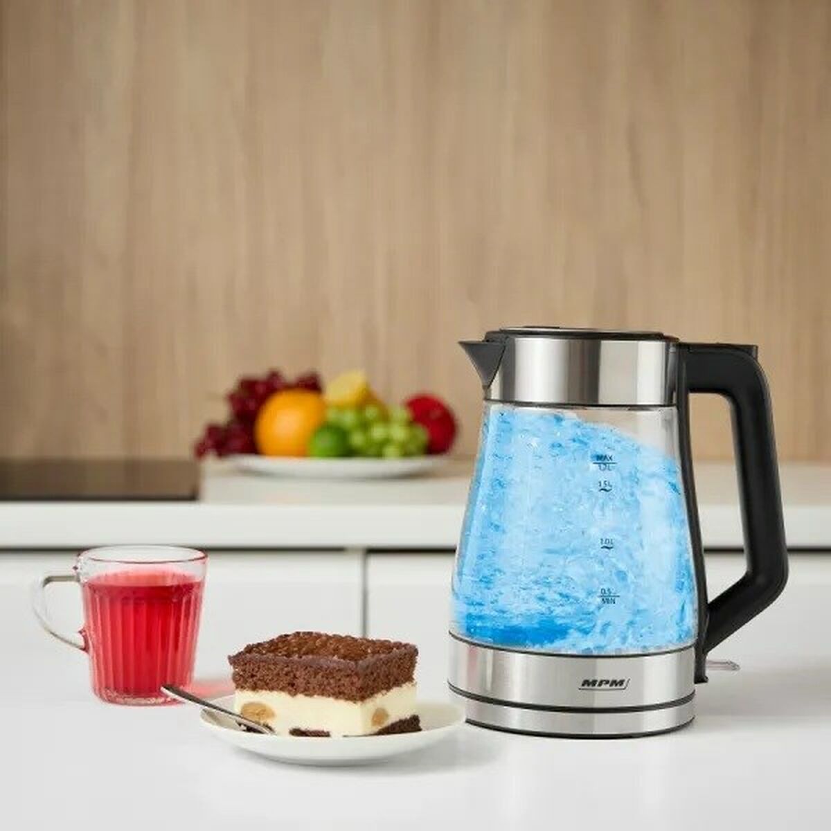 Hervidor Mpm MCZ-122 Negro Gris Vidrio Acero Inoxidable 2200 W 1,7 L