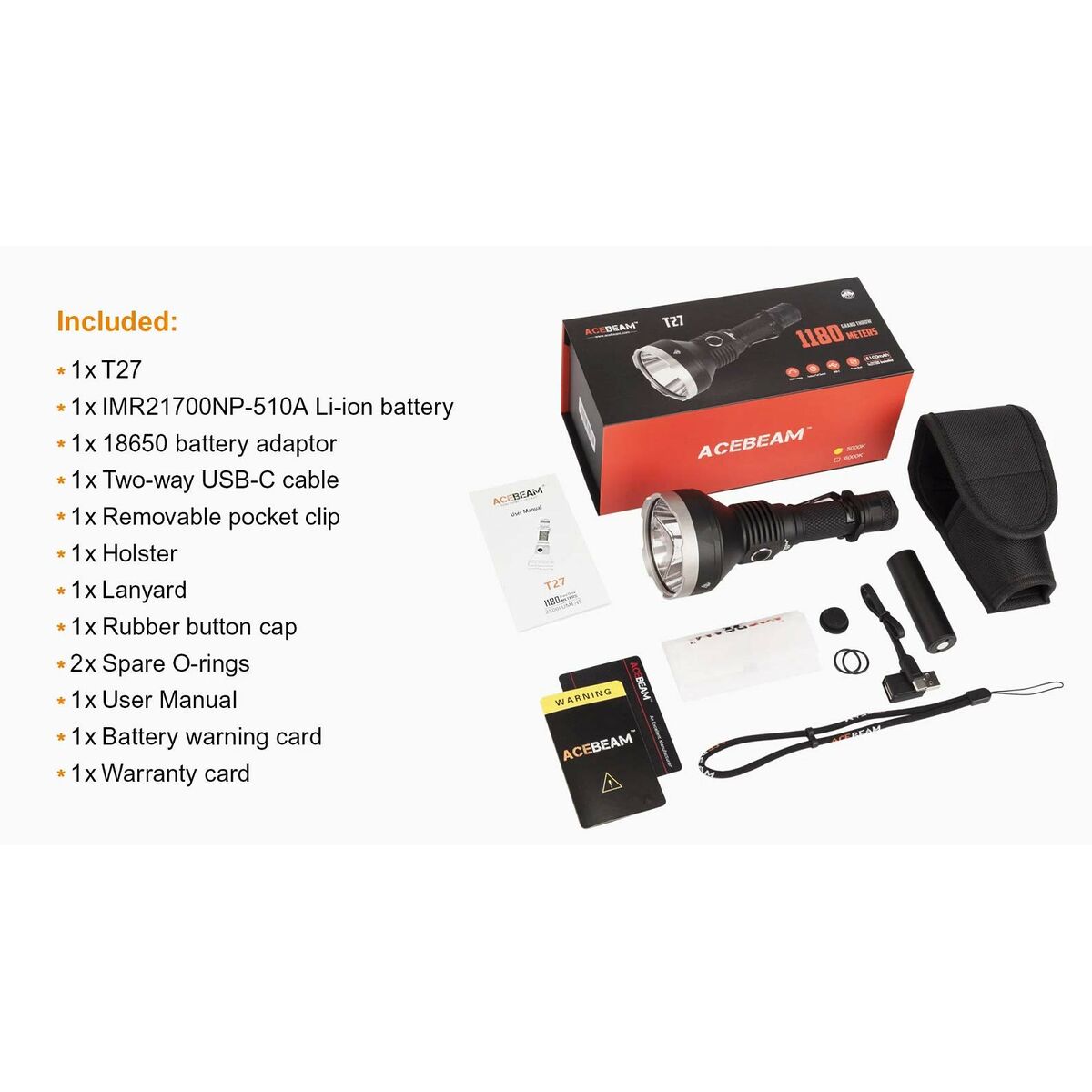 Linterna Acebeam P16 GRAY