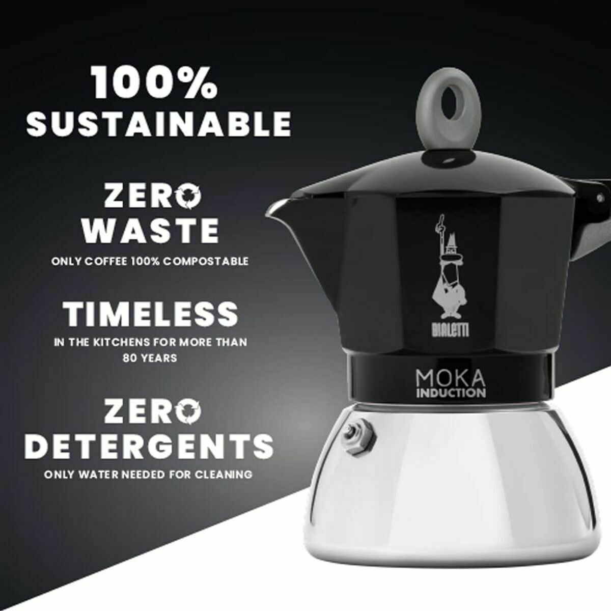 Cafetera Italiana Bialetti 0006936/NP Negro Metal Aluminio