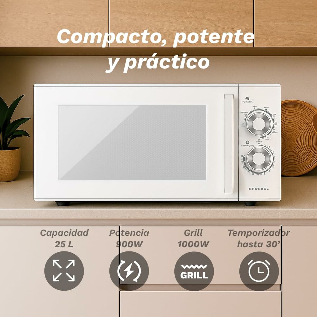 Freidora de Aire Grunkel Blanco 800 W 25 L