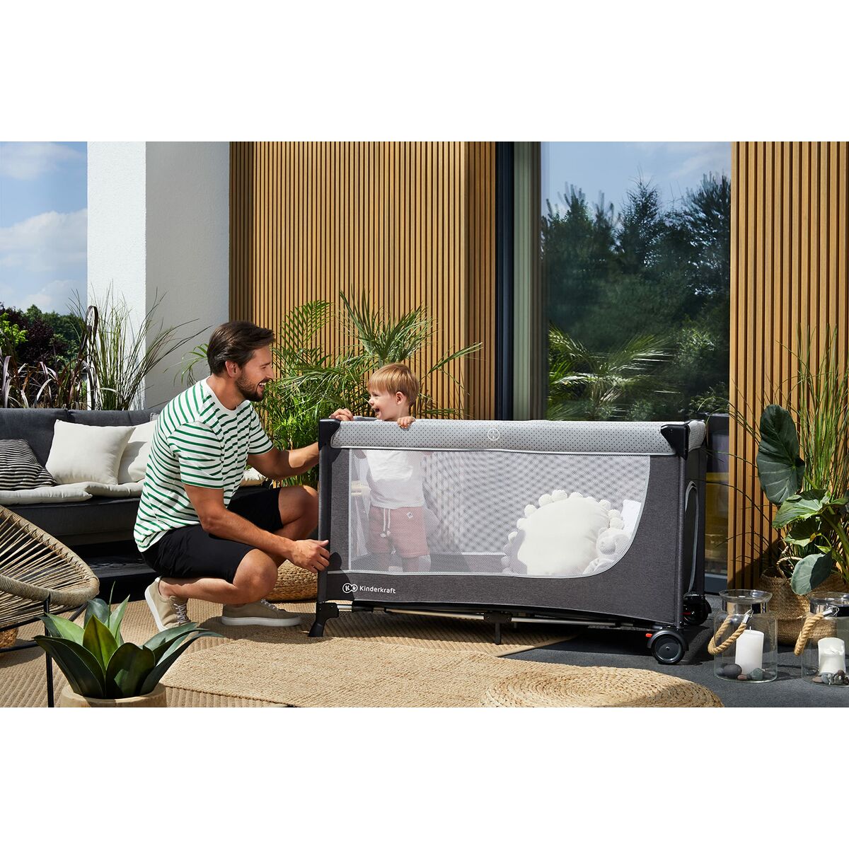 Cuna de Bebé Kinderkraft KCLEOD00GRY0000