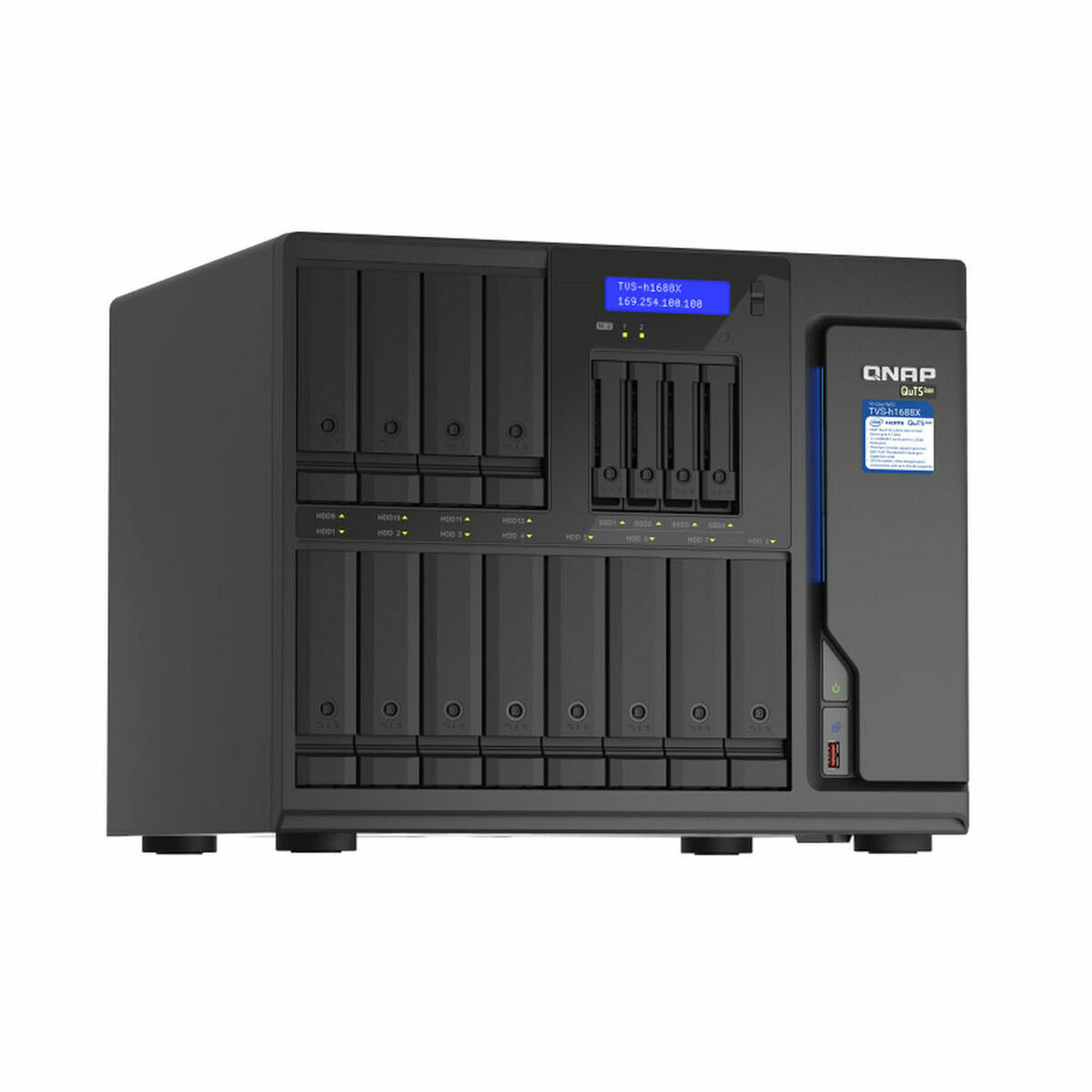 Almacenamiento en Red NAS Qnap TVS-H1688X-W1250-32G Negro