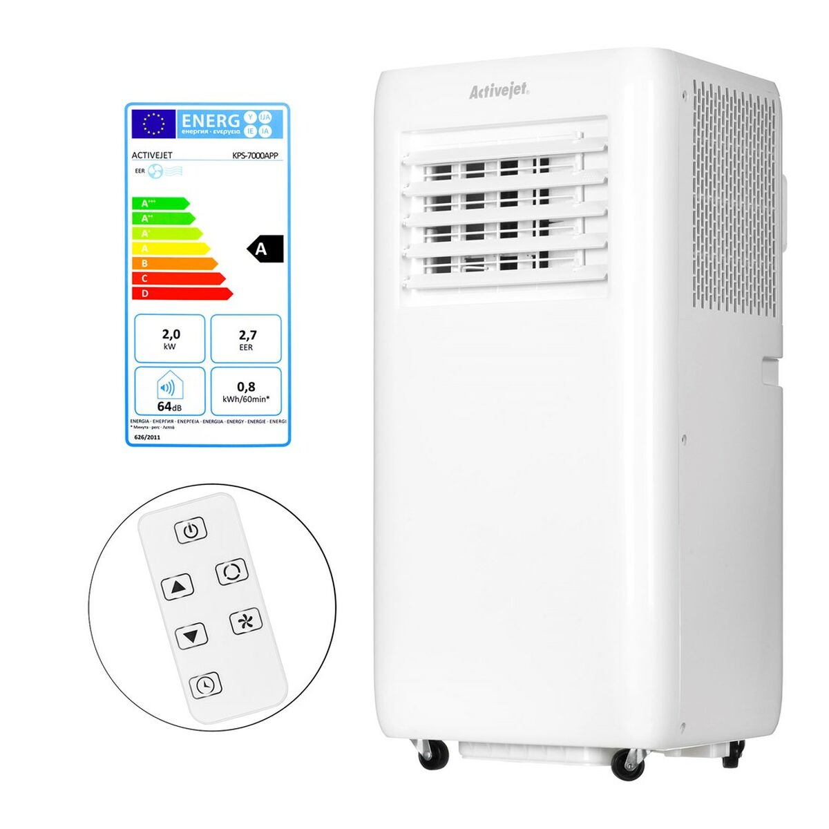 Aire Acondicionado Portátil Activejet KPS-7000APP Blanco A 2000 W