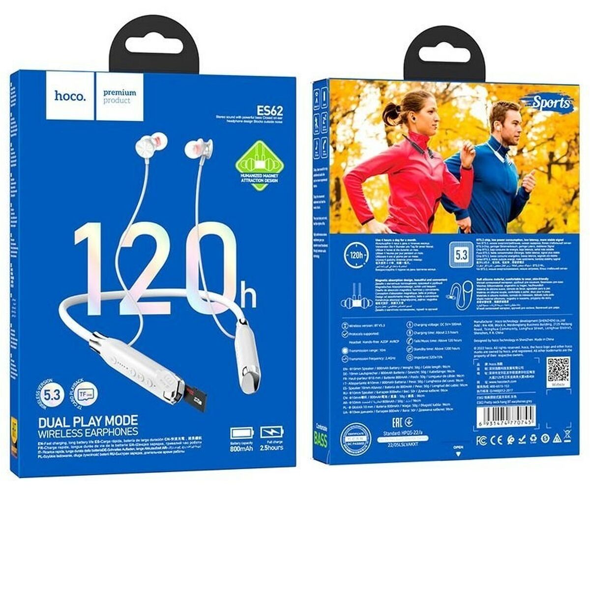 Manos Libres Bluetooth Hoco ES62 grey