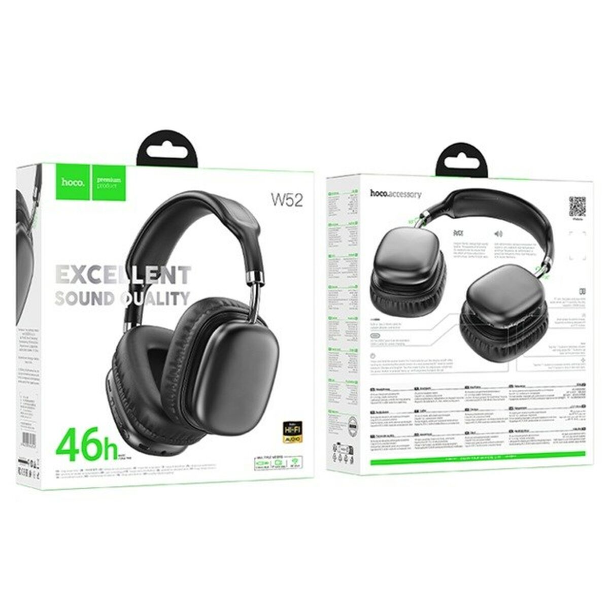 Auriculares Inalámbricos Hoco W52 black Negro