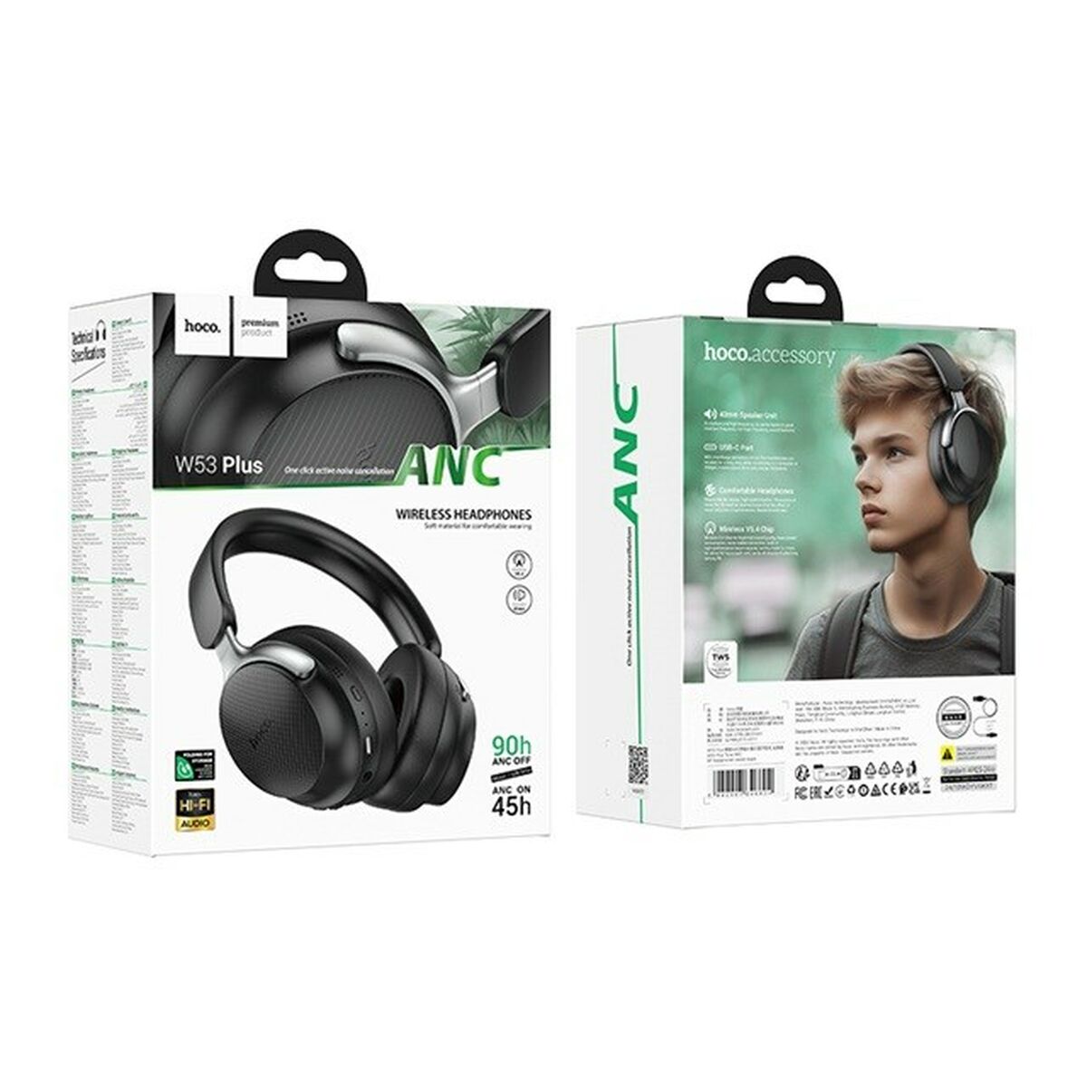 Auriculares Inalámbricos Hoco W53 Negro