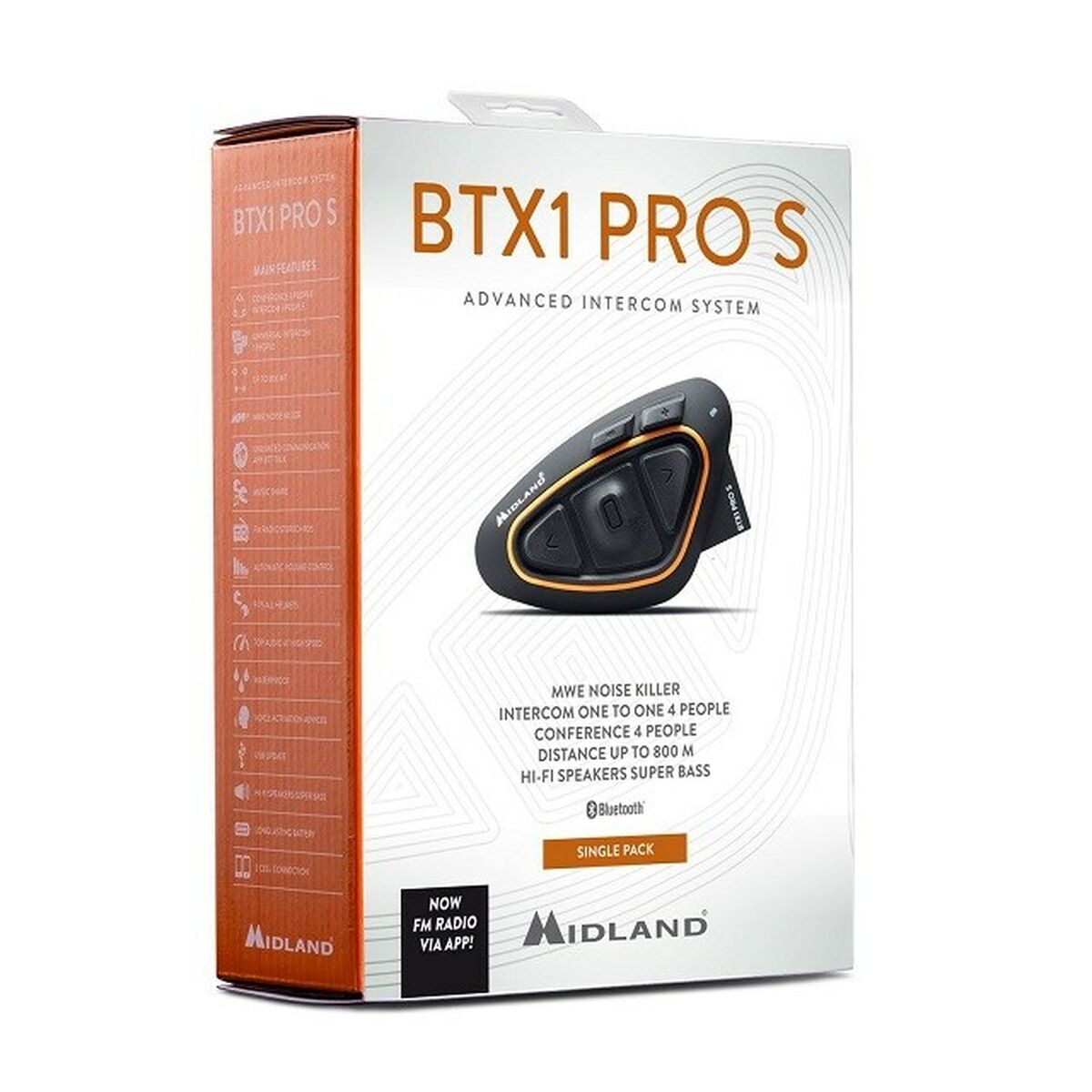 Intercomunicador Midland BTX1 PRO S-SINGLE 1 Pieza