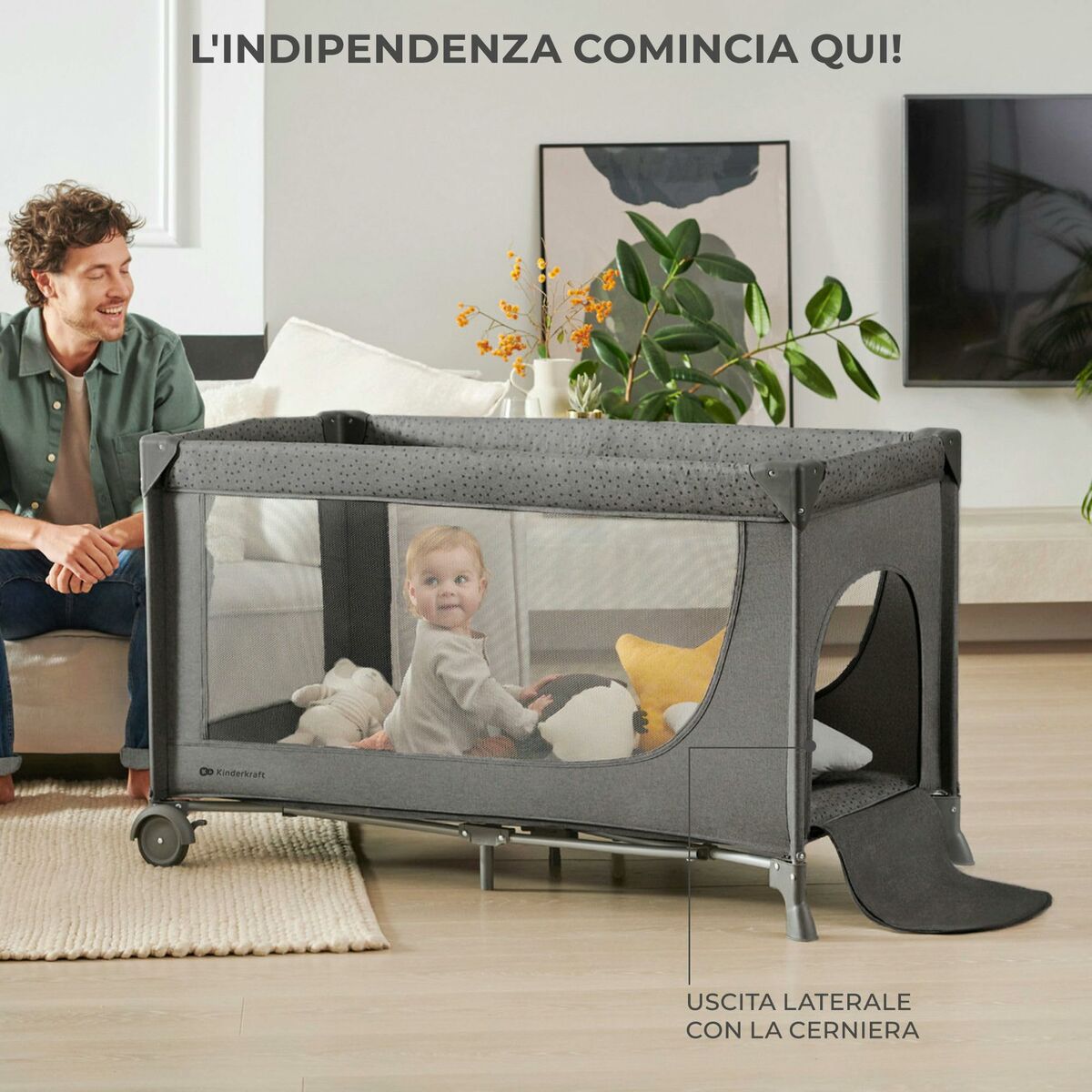 Cuna de Bebé Kinderkraft KLJOY02DGR00000