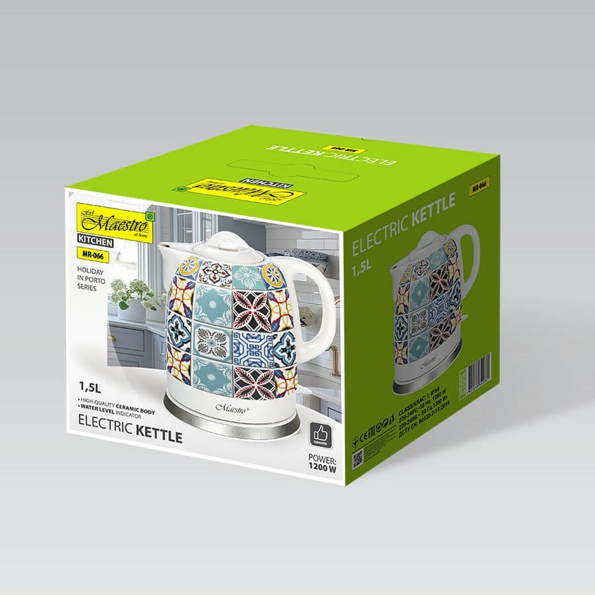 Hervidor Feel Maestro MR-066-PORTO Blanco Cerámico 1500 W 1,5 L