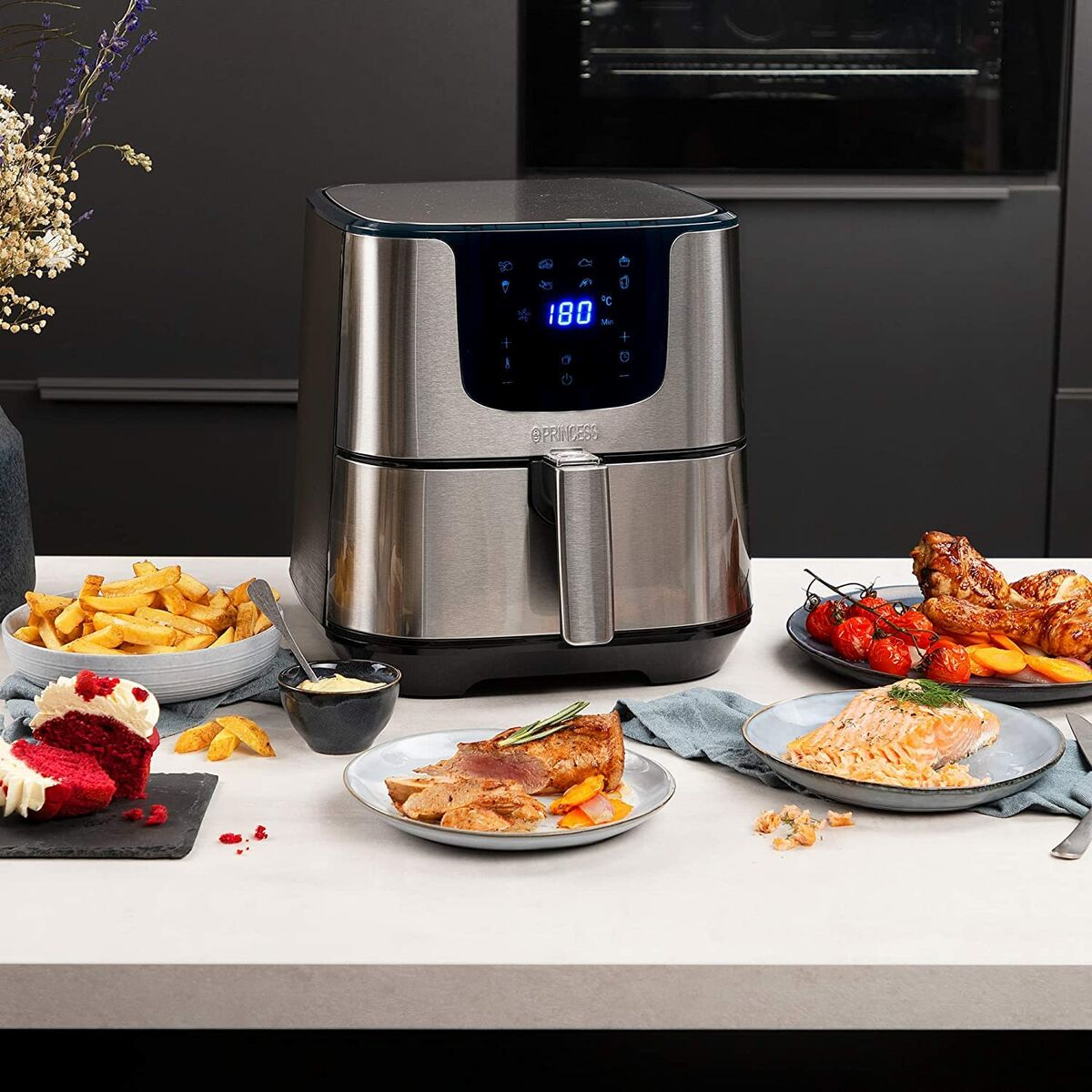 Freidora de Aire Princess 182060 1700 W 5,5 L Plateado