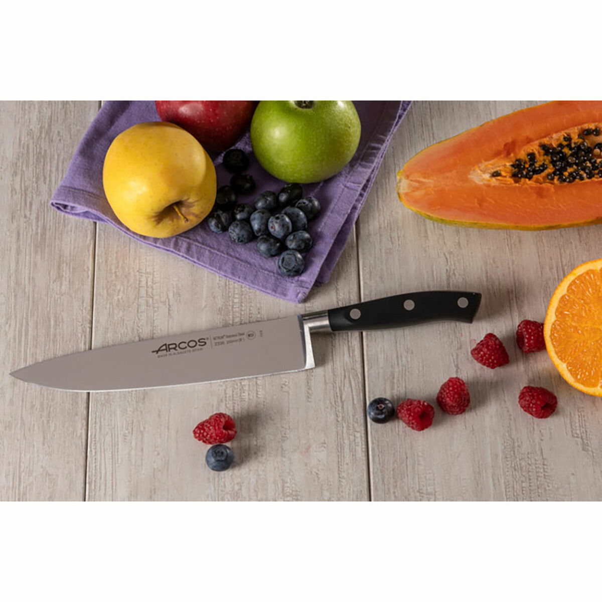 Cuchillo de Cocina Arcos serie riviera Negro Acero 20 cm