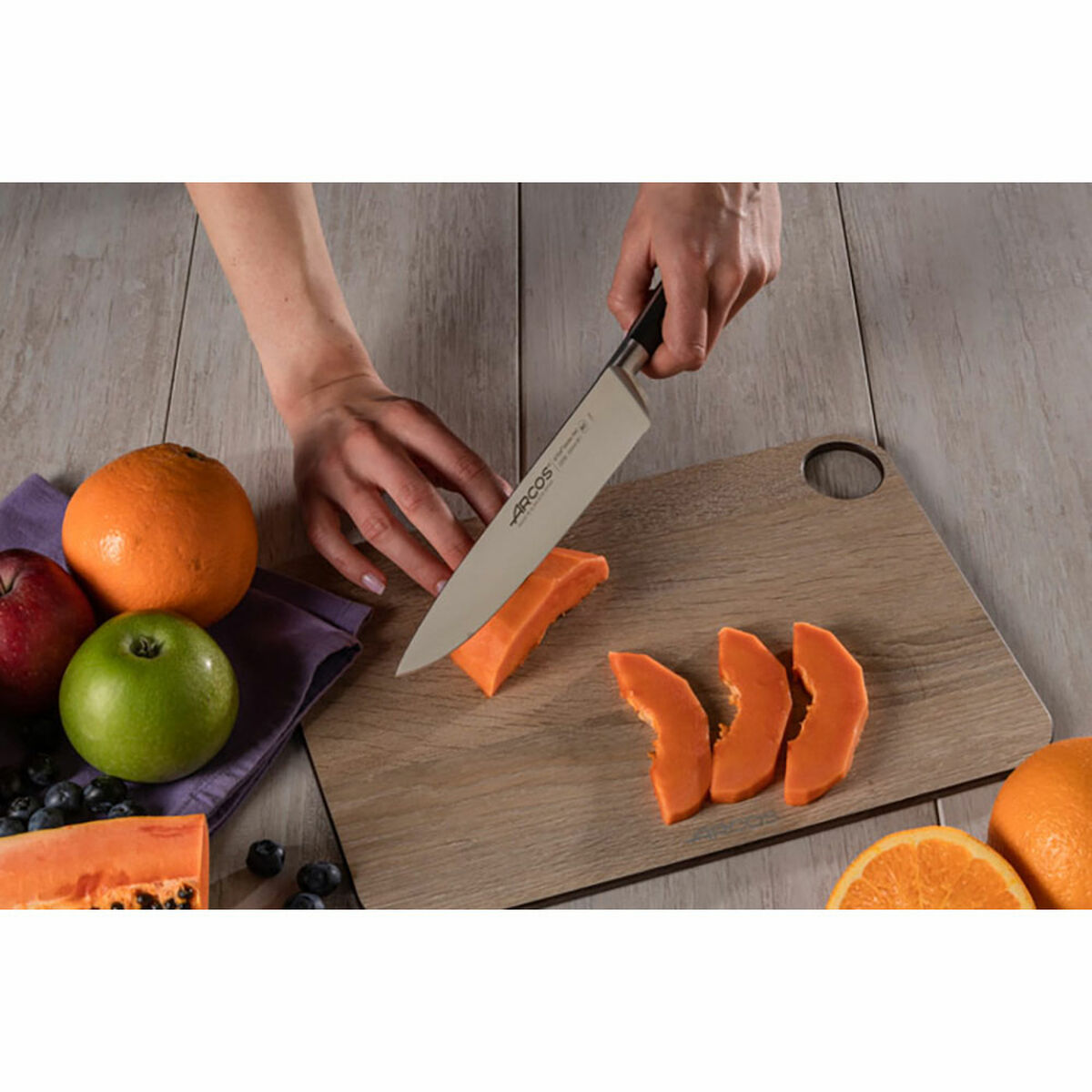Cuchillo de Cocina Arcos serie riviera Negro Acero 20 cm