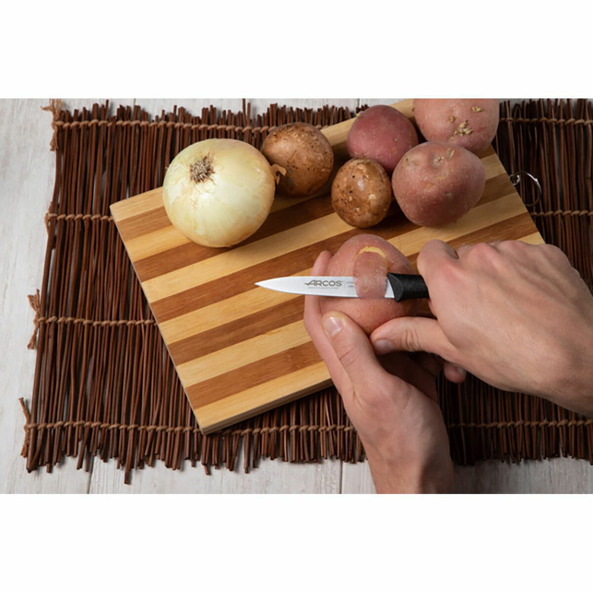 Cuchillo Mondador Arcos serie nova Negro Acero Inoxidable Polipropileno 10 cm