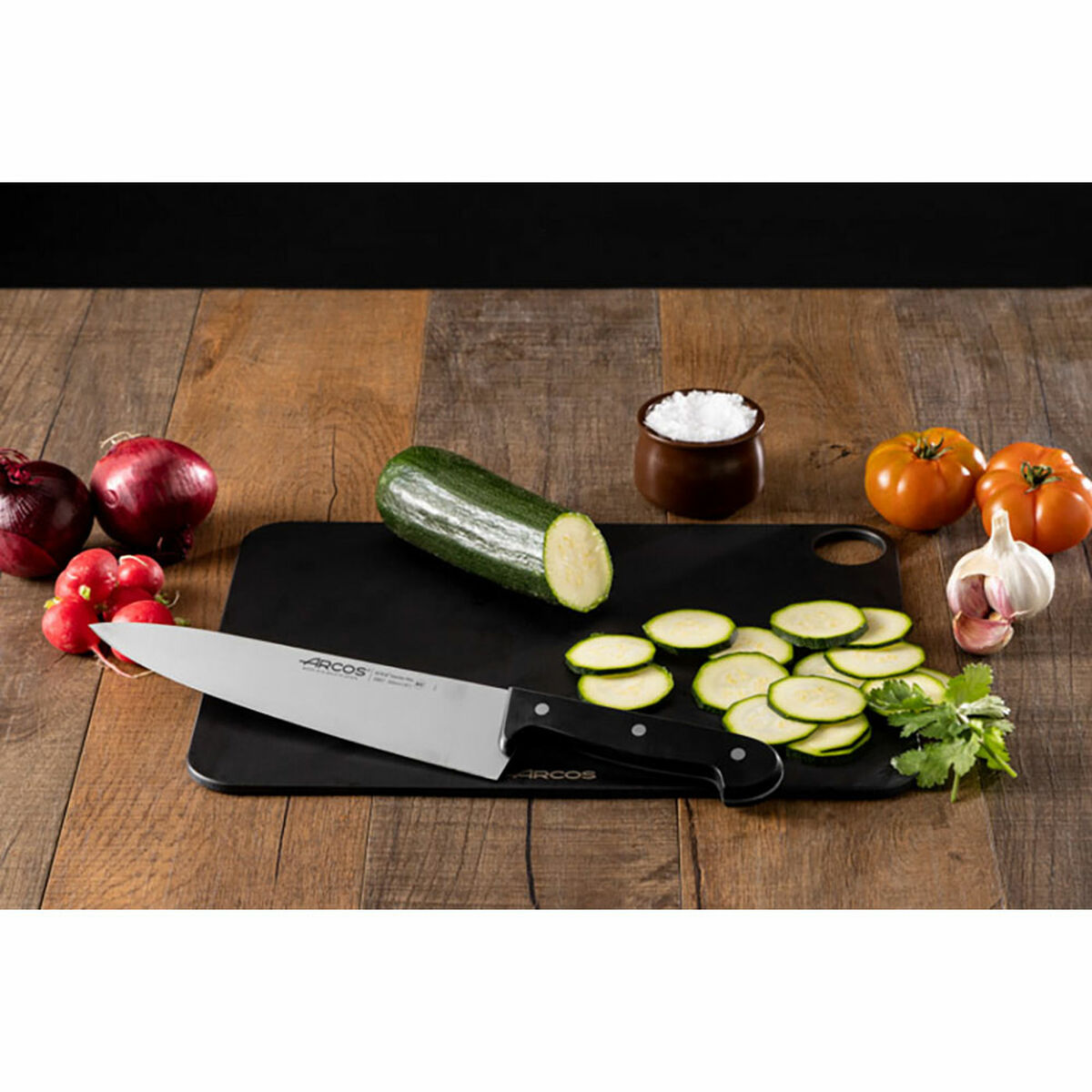 Cuchillo de Cocina Arcos serie universal Negro Acero 25 cm