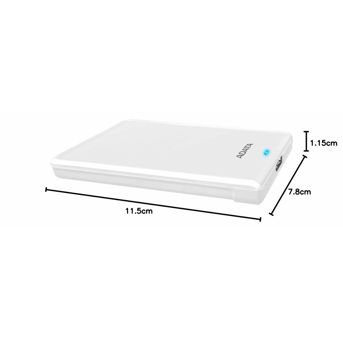 Disco Duro Externo Adata AHV620S-1TU31-CWH Blanco 1 TB Concha HDD