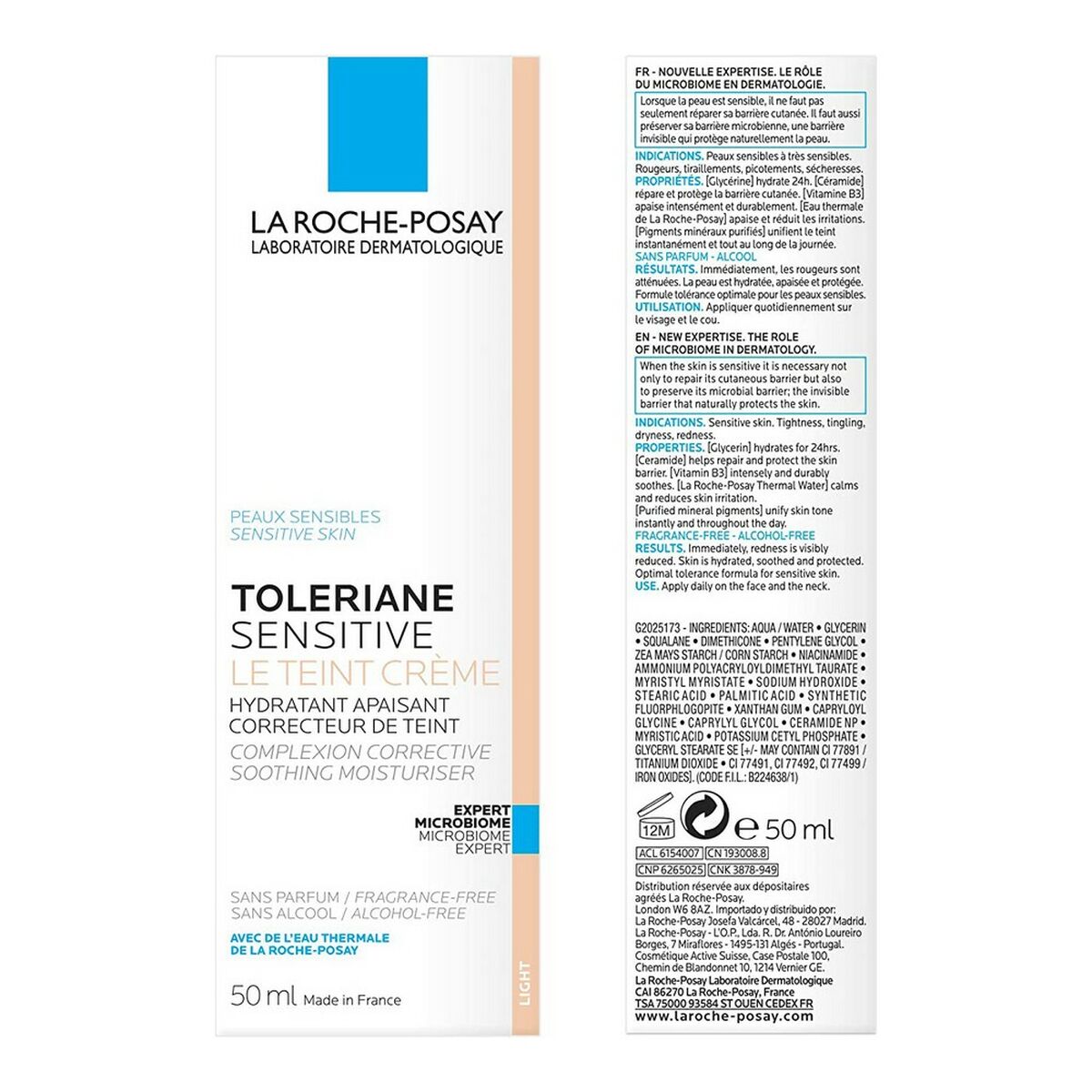 Crema Hidratante Toleriane Sensitive Color La Roche Posay 100130 Crema