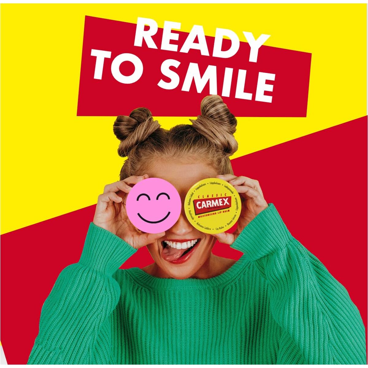 Bálsamo Labial Hidratante Carmex Carmex Strawberry Amarillo Rojo