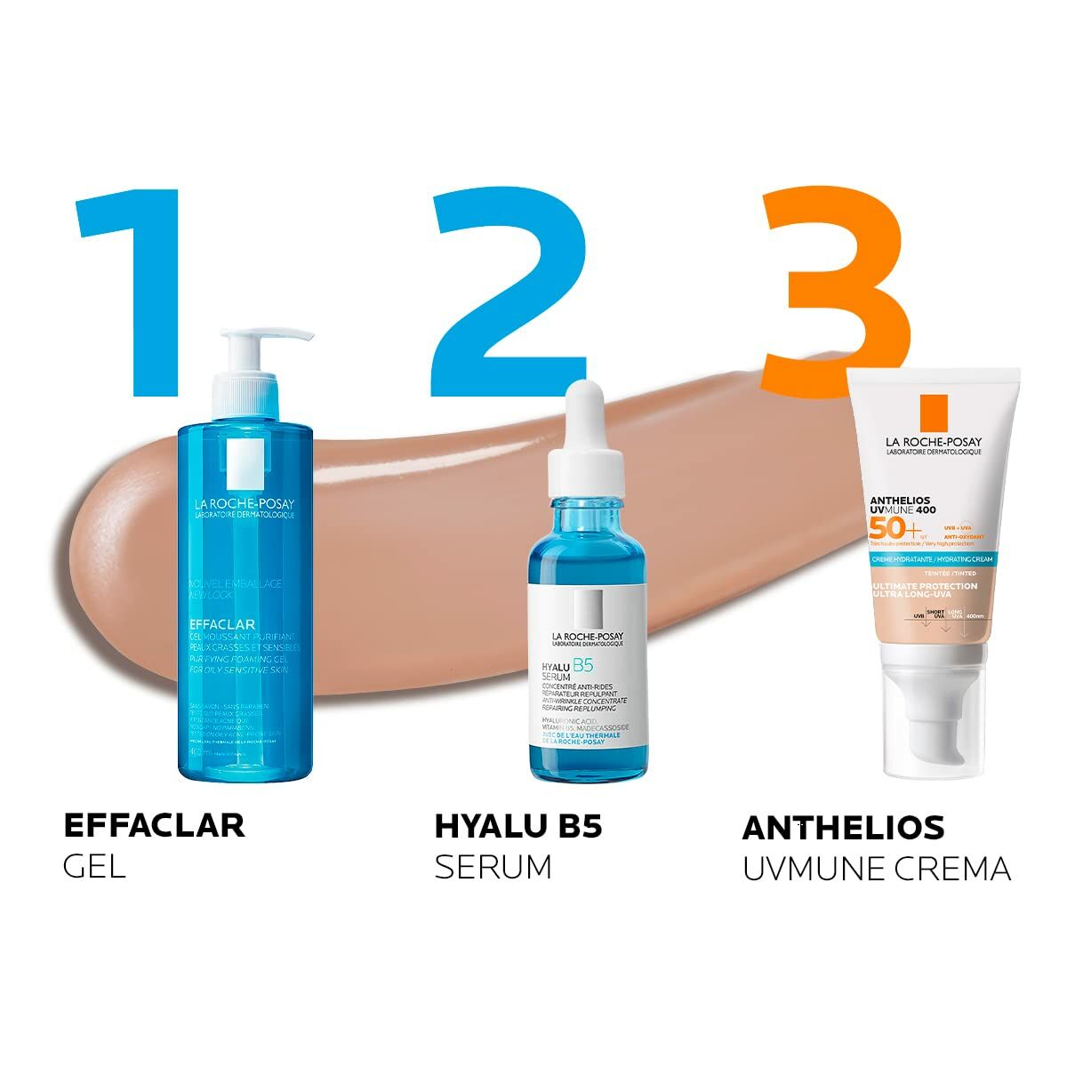 Protector Solar con Color La Roche Posay Anthelios Uvmune 50 ml Blanco Spf 50 Crema Crema Hidratante con Color