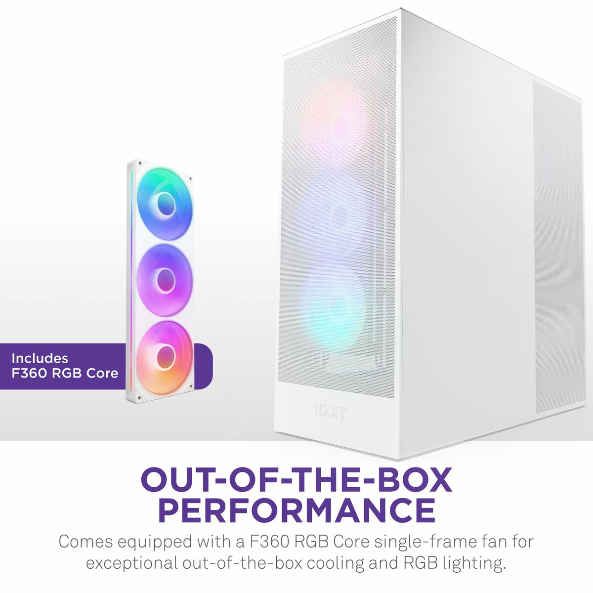 Caja Semitorre ATX NZXT H7 Flow RGB Midi Blanco