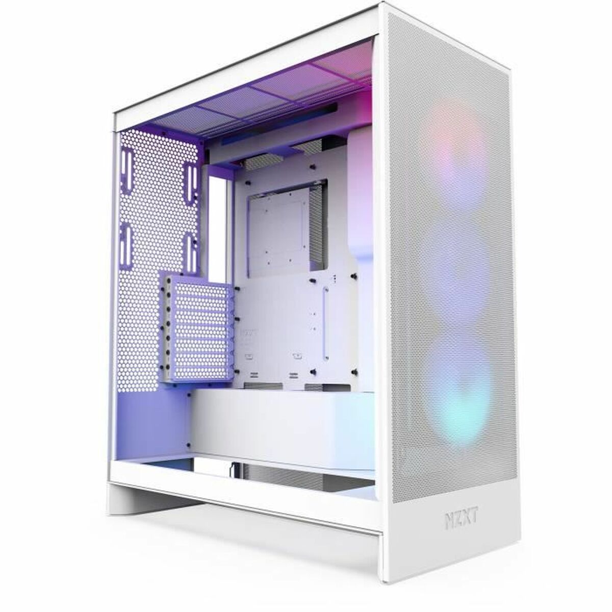 Caja Semitorre ATX NZXT H7 Flow RGB Midi Blanco