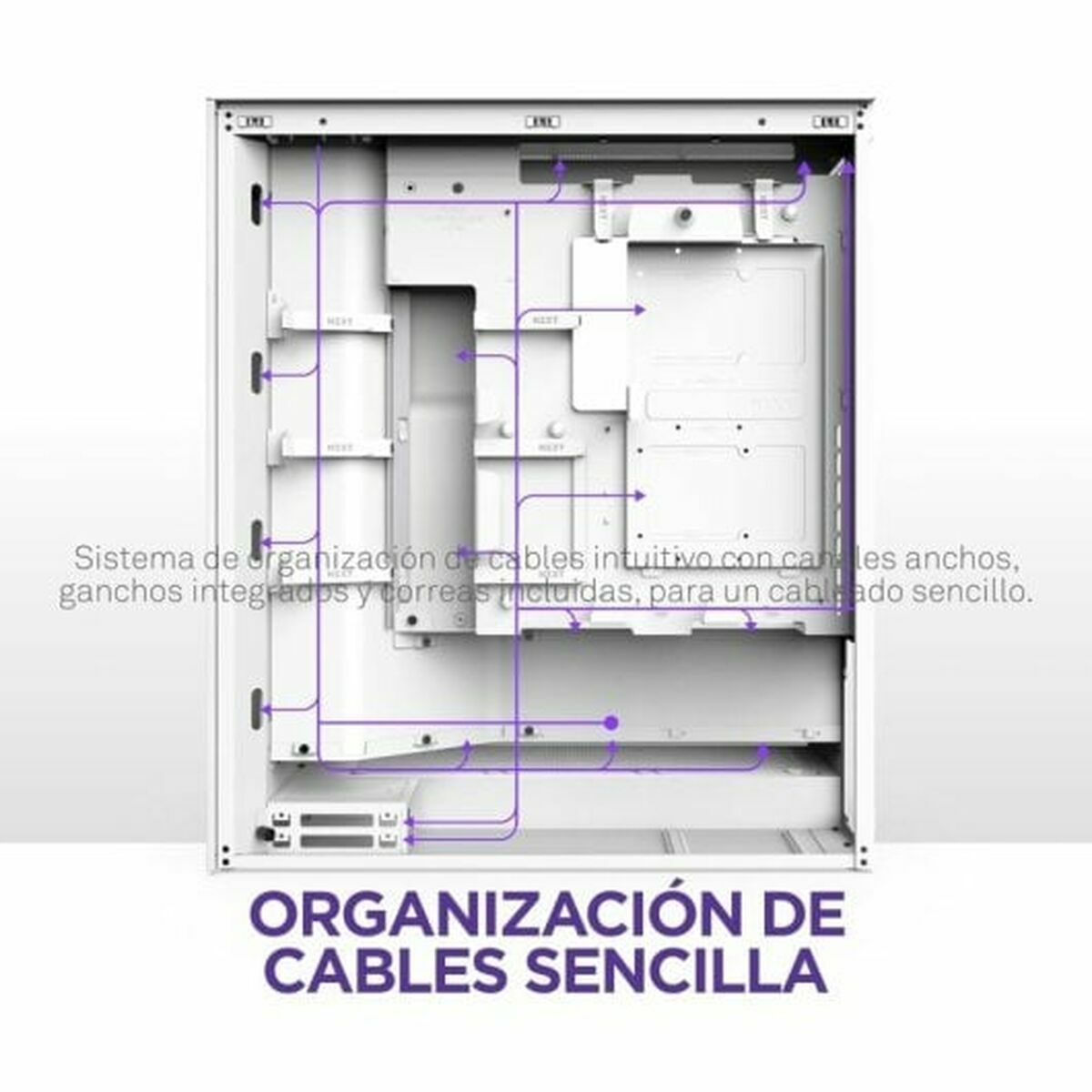 Caja Semitorre ATX NZXT H7 Flow RGB Midi Blanco