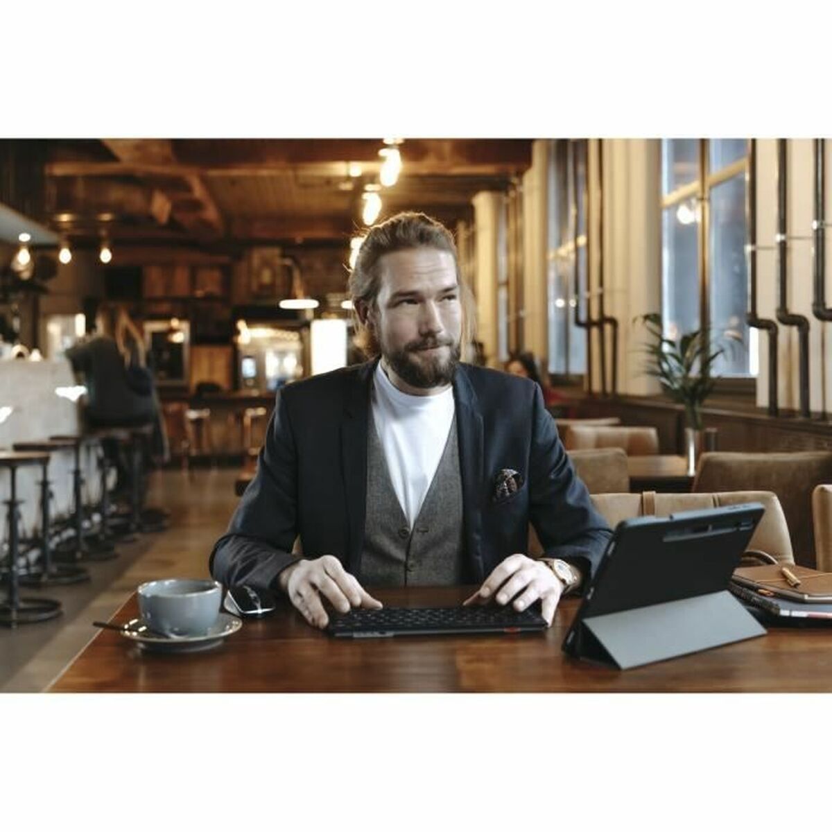 Teclado Cherry KW 9200 MINI Qwerty Español Negro