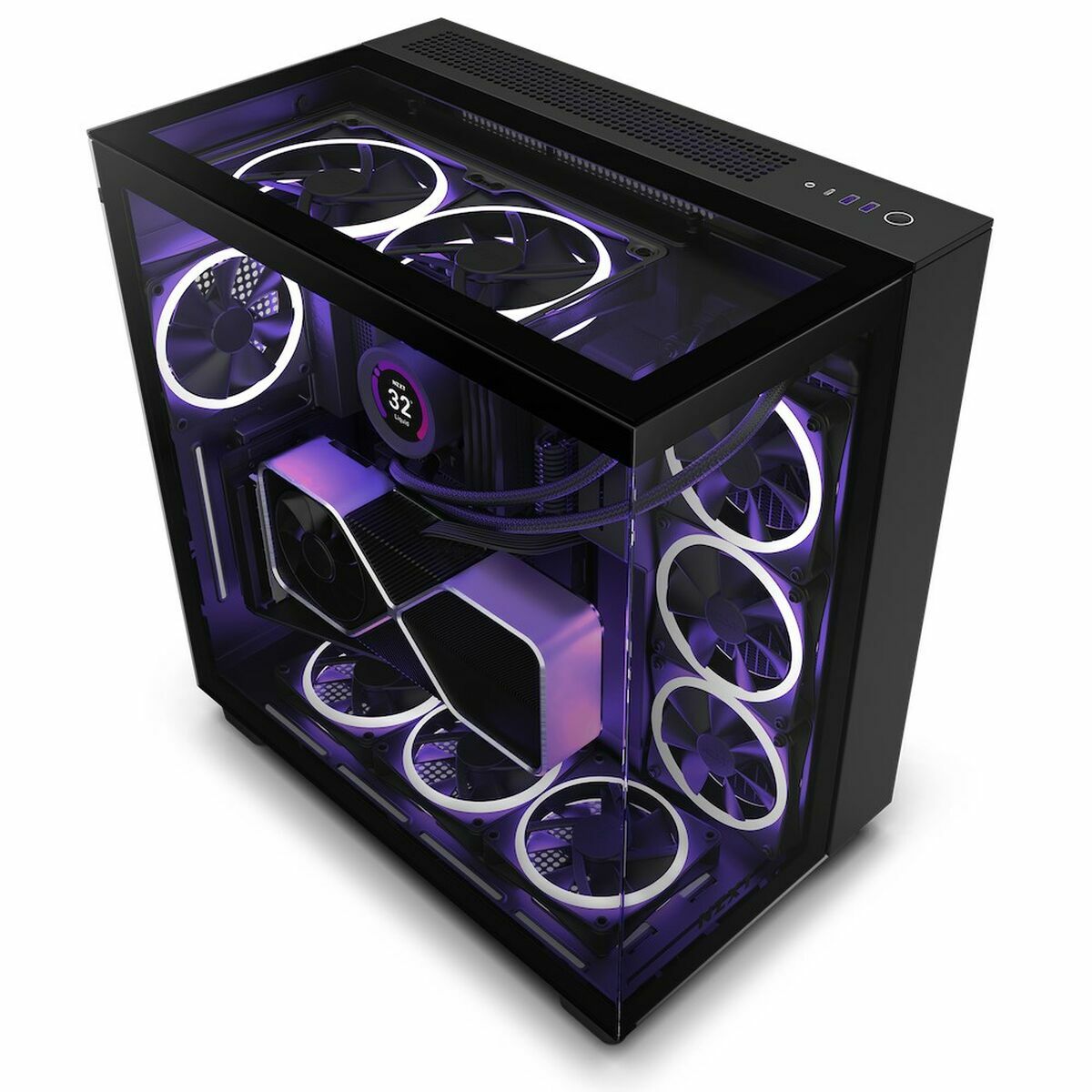 Caja Semitorre ATX NZXT H9 Elite Negro