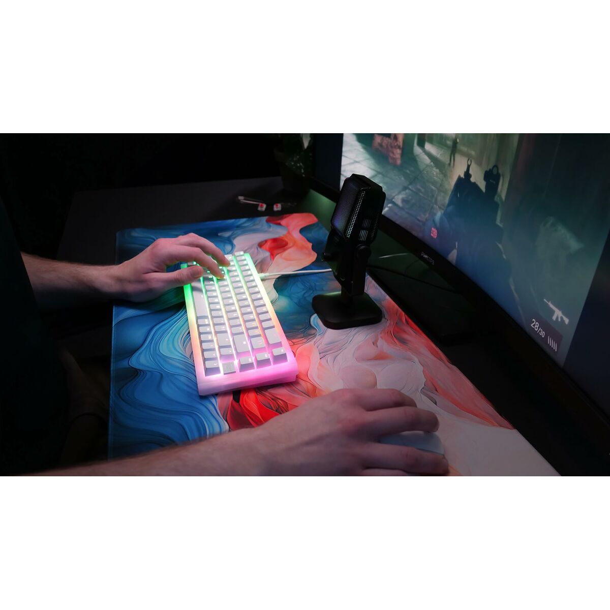 Teclado y Ratón Cherry CXK5V2RGBCPTBLACKRFR