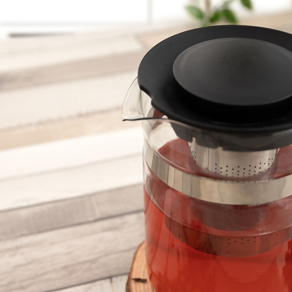 Tetera Quid Tubin Transparente Vidrio 800 ml (12 Unidades)